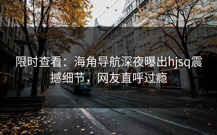 限时查看：海角导航深夜曝出hjsq震撼细节，网友直呼过瘾