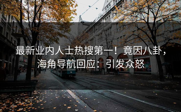 最新业内人士热搜第一！竟因八卦，海角导航回应：引发众怒