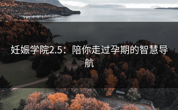 妊娠学院2.5：陪你走过孕期的智慧导航